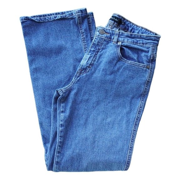 Calvin Klein Size Womens 8 jeans Stretch Slim Boot Cut Double Stone Wash - Picture 8 of 11